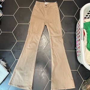 Brown flare jeans